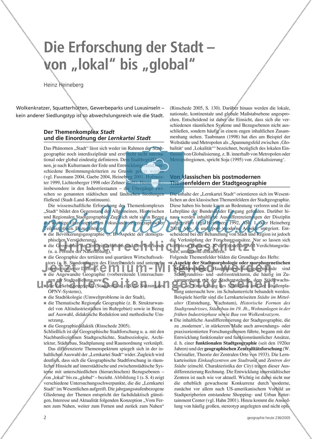 Die Erforschung der Stadt – von „lokal“ bis „global“ Preview 1