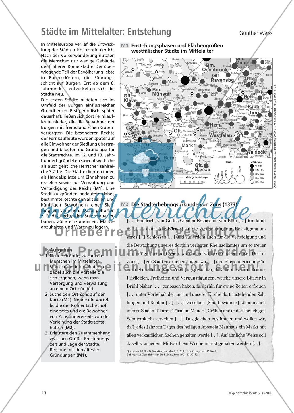 Städte im Mittelalter: Entstehung Preview 1