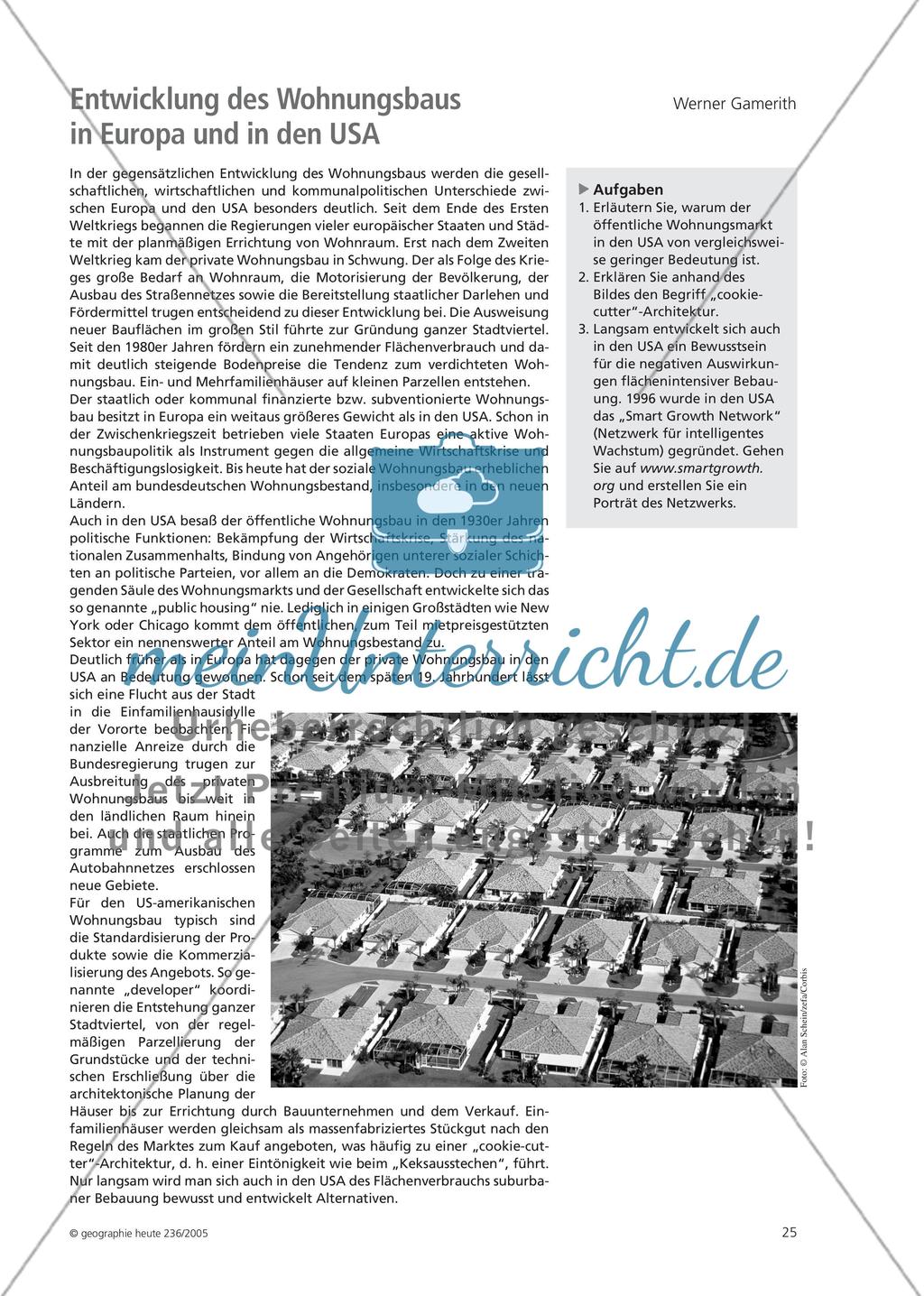Entwicklung des Wohnungsbaus in Europa und in den USA Preview 1