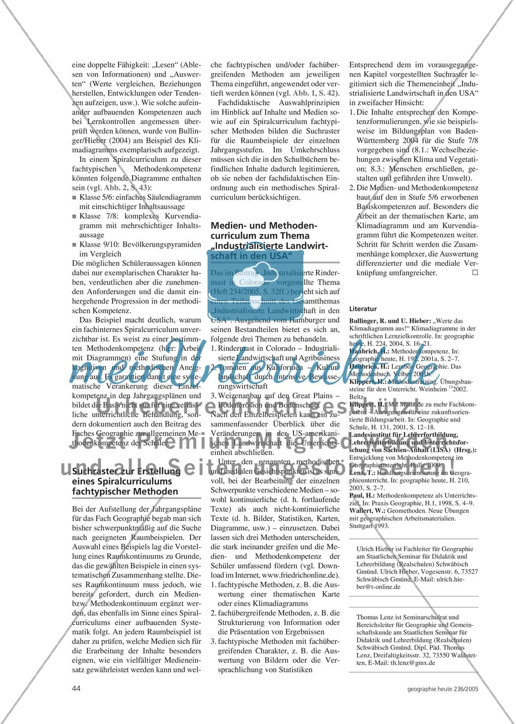 Auf dem Weg zu einem fachinternen Methodencurriculum Preview 3