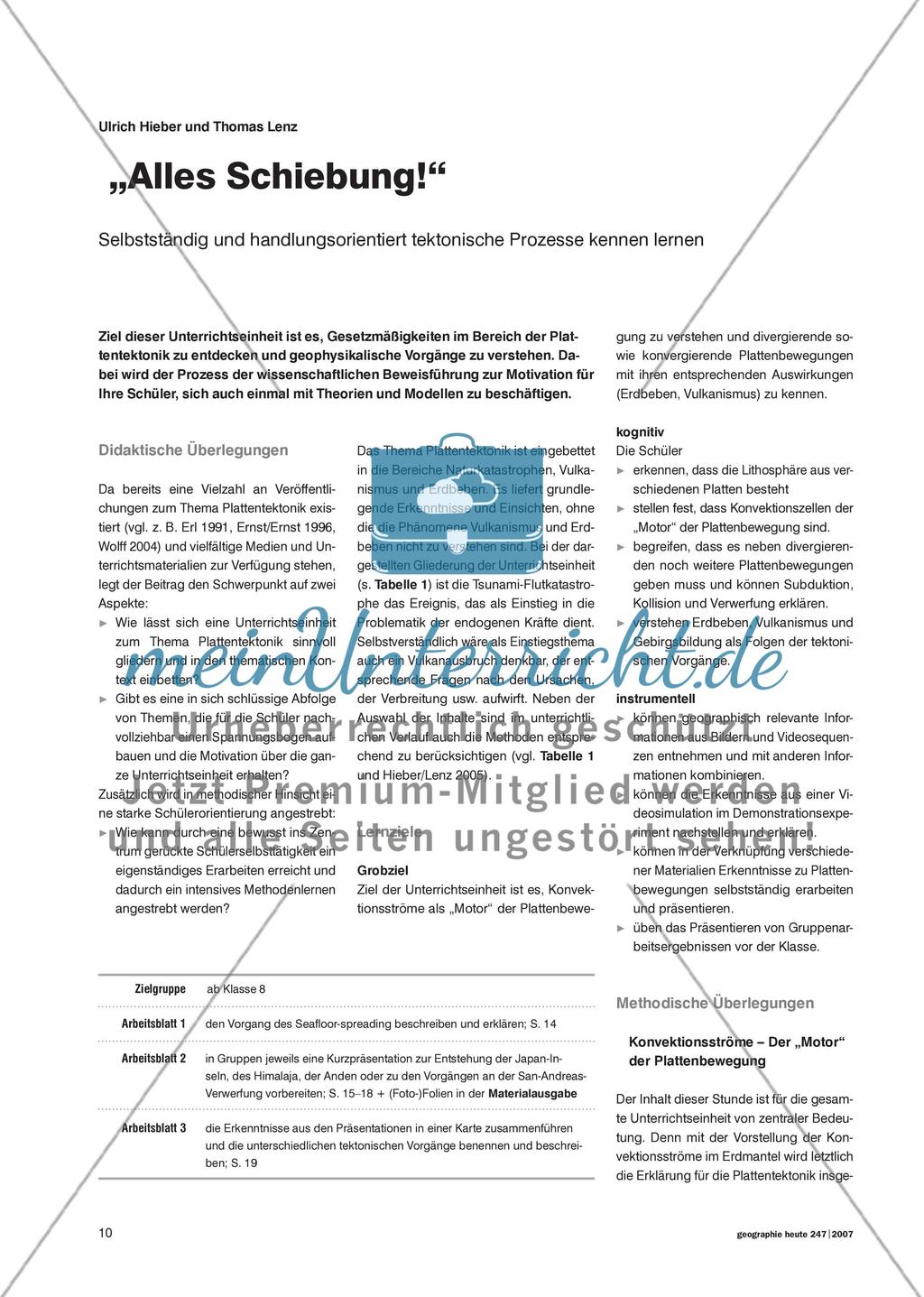 „Alles Schiebung!“ - Selbstständig und handlungsorientiert tektonische Prozesse kennen lernen Preview 1