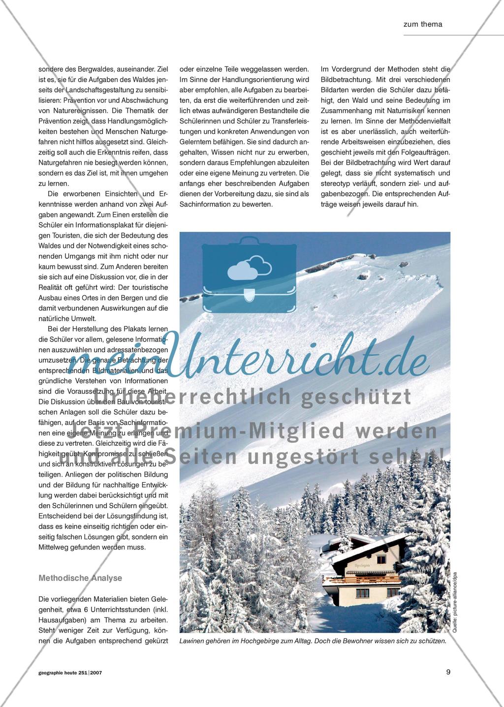 Bergwald ist Schutzwald! - Die Bedeutung des Bergwaldes auf Postern und in einem Rollenspiel verdeutlichen Preview 2