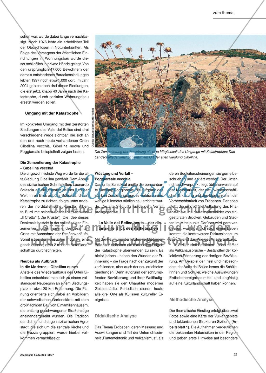 La terra trema – Die Erde bebt - Umgang mit Katastrophen am Beispiel des Erdbebens im Belice-Tal, Sizilien Preview 2