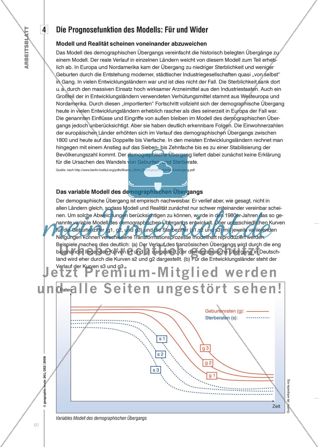 Das Modell des demographischen Übergang - Ein