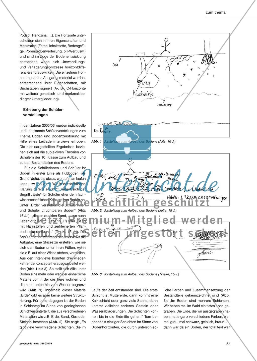 Erde oder Boden, Horizonte oder Schichten? - Alltagsvorstellungen zum Aufbau des Bodens Preview 2