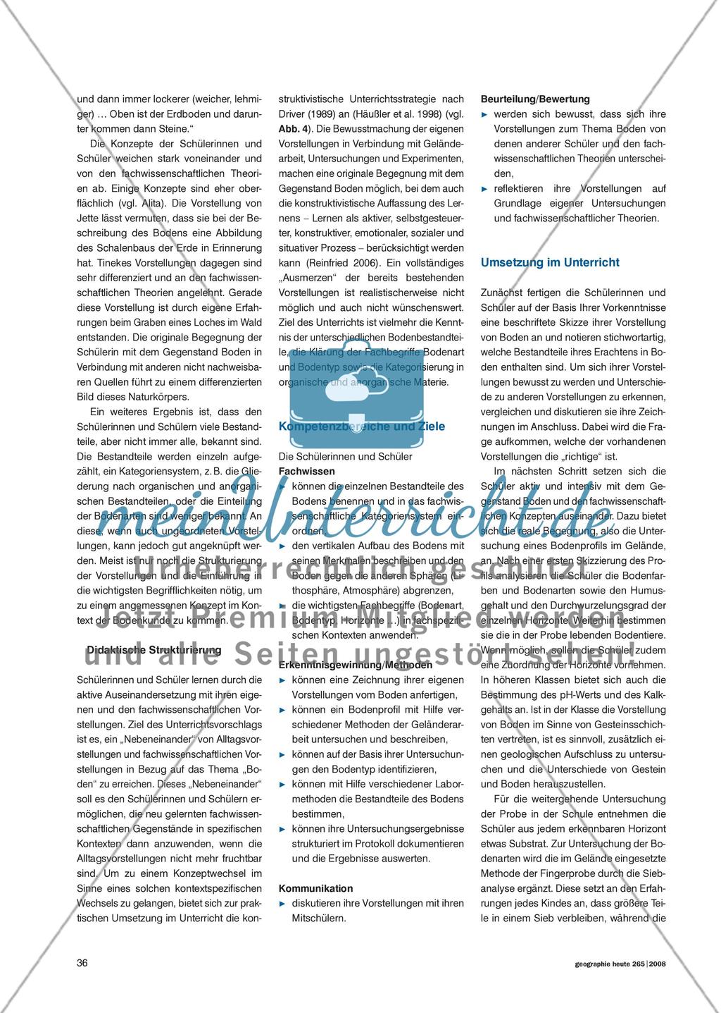 Erde oder Boden, Horizonte oder Schichten? - Alltagsvorstellungen zum Aufbau des Bodens Preview 3