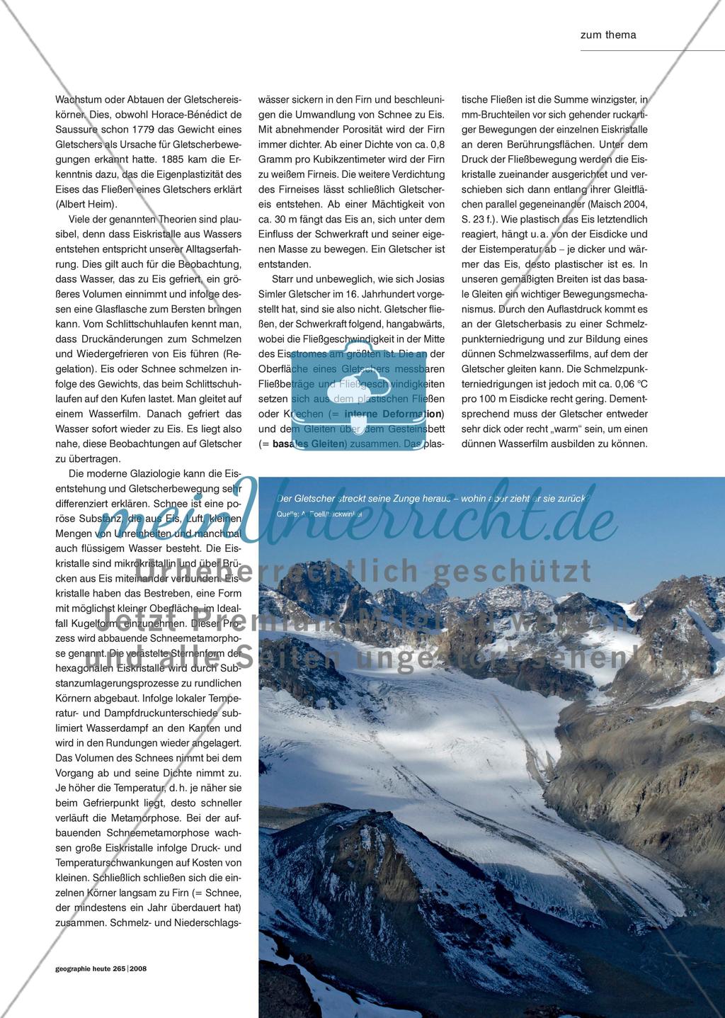 Von Eisklumpen, Eismeeren und Strömen aus Eis - Gletscherbewegungen sichtbar machen und Schülervorstellungen verändern Preview 2