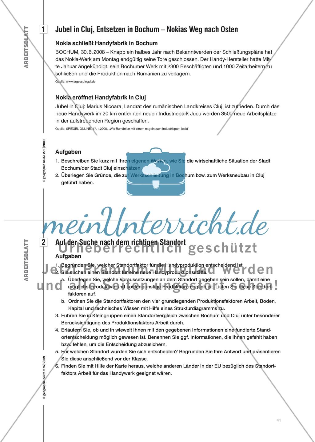Die Karawane zieht weiter … - Eine Analyse der Standortverlagerung des Nokia-Werks von Bochum nach Cluj Preview 3