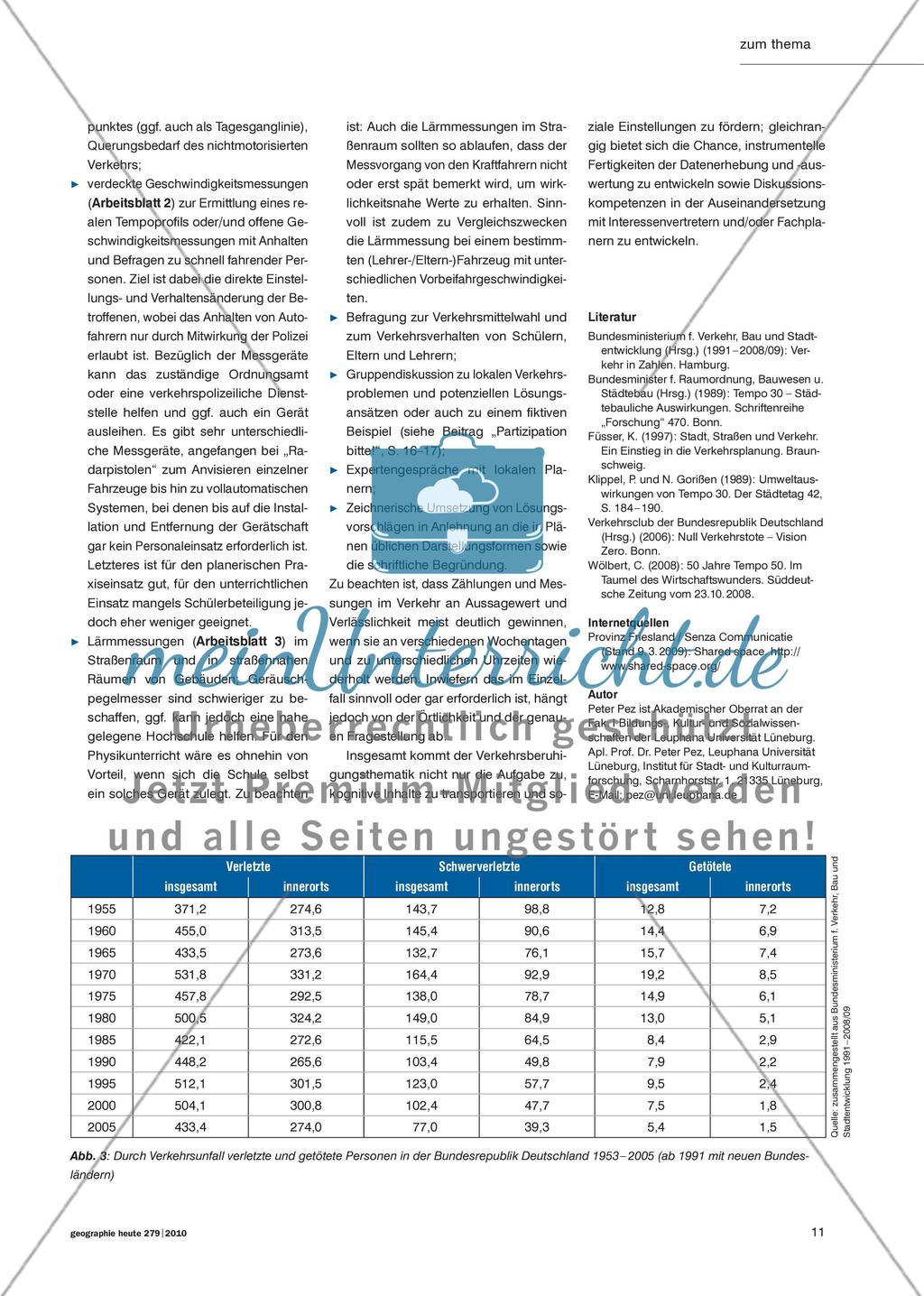 Messen, evaluieren, regulieren - Das Verkehrsaufkommen bestimmen und Beruhigungsmaßnahmen entwickeln Preview 4