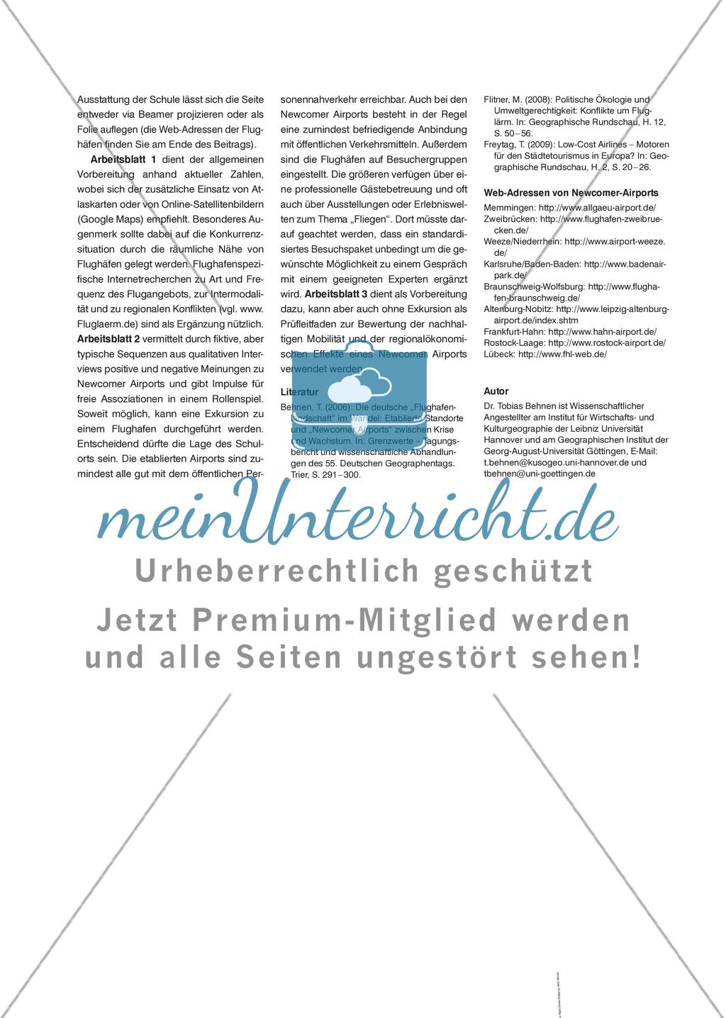 Newcomer Airports und Low-Cost Airlines - Neues Mobilitätsverhalten im deutschen Luftverkehr und die Frage nach einer nachhaltigen Verkehrsentwicklung Preview 3