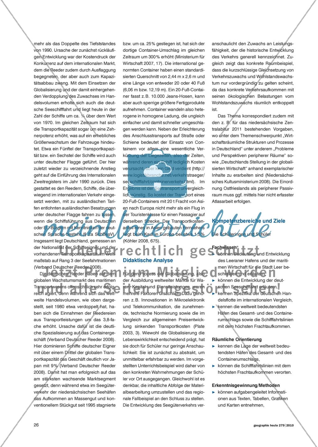 Maritime Wirtschaft und Seeverkehr aus regionaler Sicht - Leer als Knotenpunkt weltweiter Verkehrs- und Warenströme Preview 2