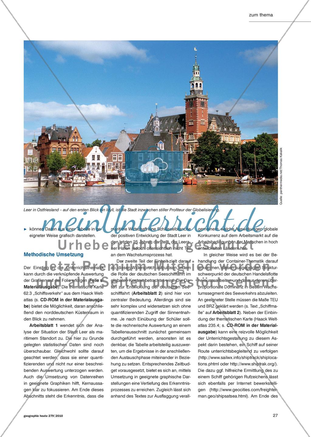 Maritime Wirtschaft und Seeverkehr aus regionaler Sicht - Leer als Knotenpunkt weltweiter Verkehrs- und Warenströme Preview 3