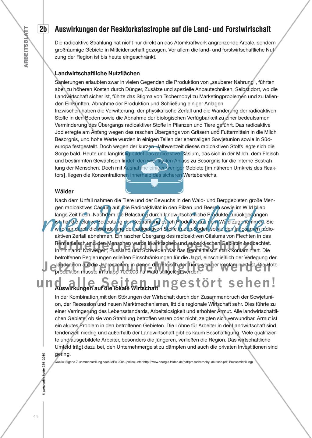 Der Super-GAU von Tschernobyl - Auswirkungen der Reaktorkatastrophe auf das Mensch-Umwelt-System Preview 5