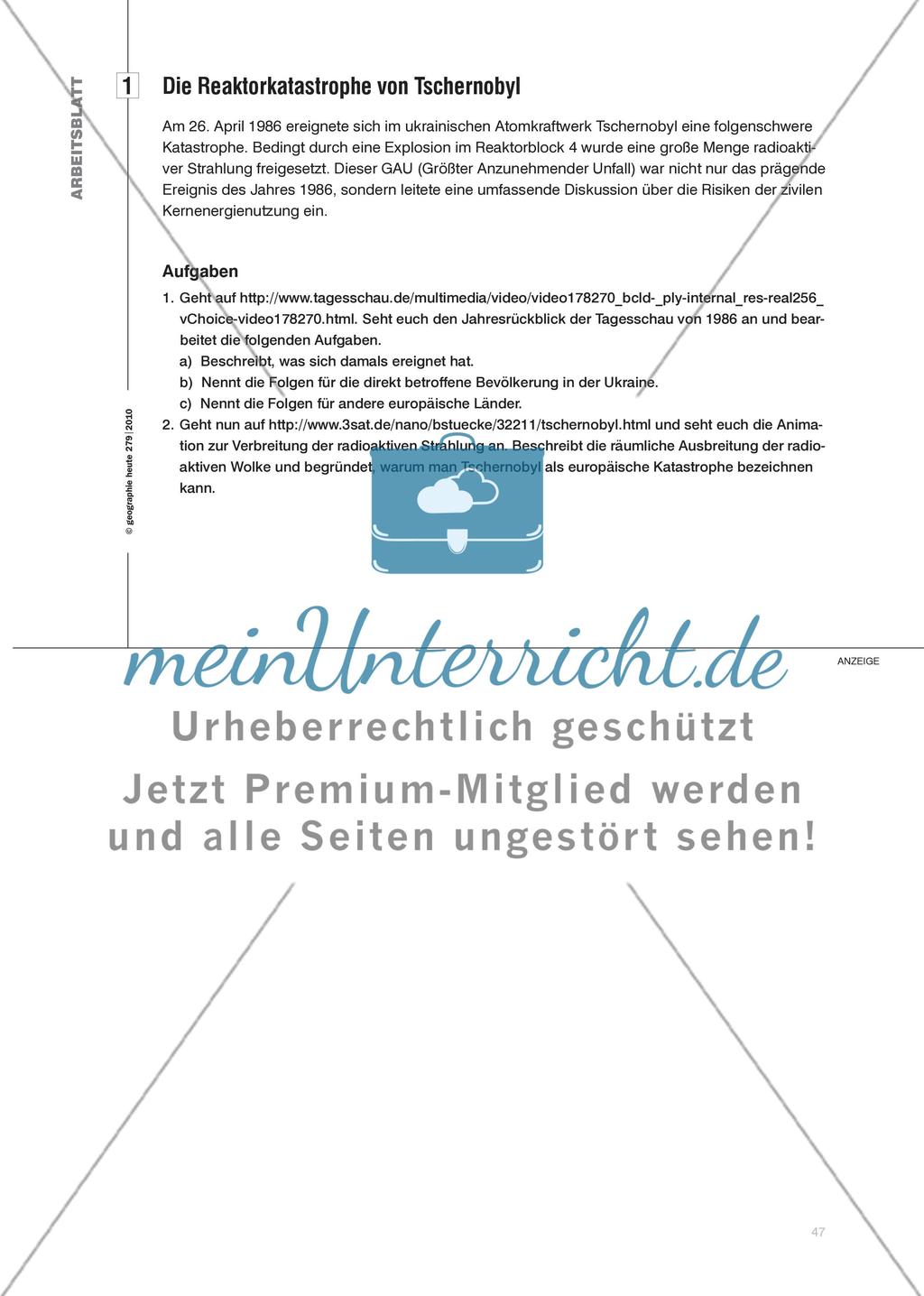 Der Super-GAU von Tschernobyl - Auswirkungen der Reaktorkatastrophe auf das Mensch-Umwelt-System Preview 8