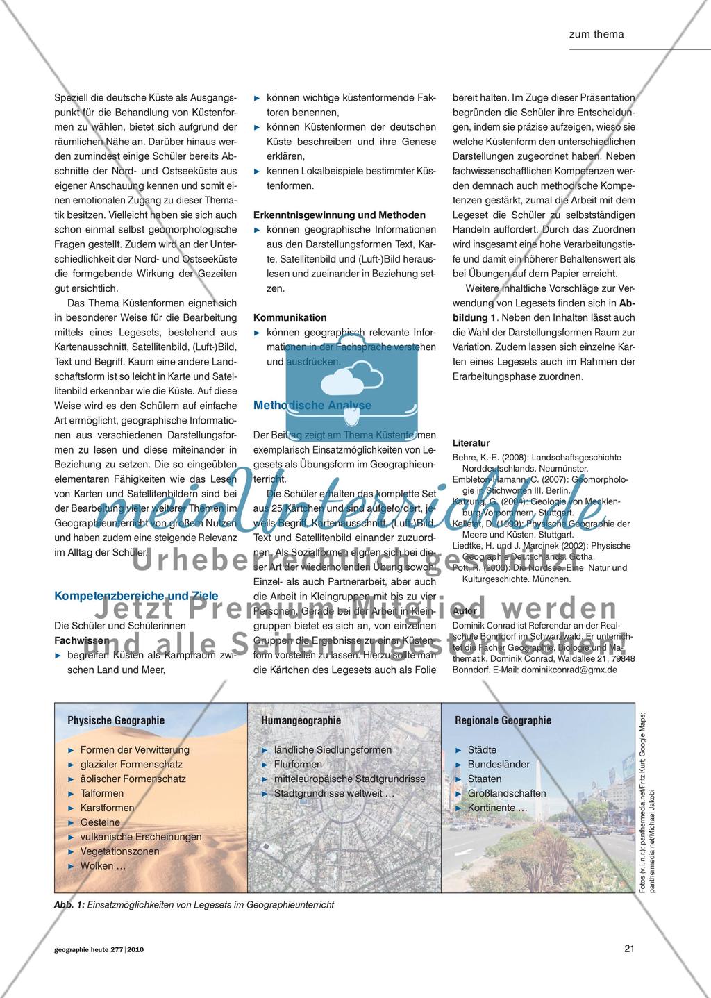 Küstenformen der deutschen Nord- und Ostseeküste - Nachhaltig Üben mit Legesets Preview 2
