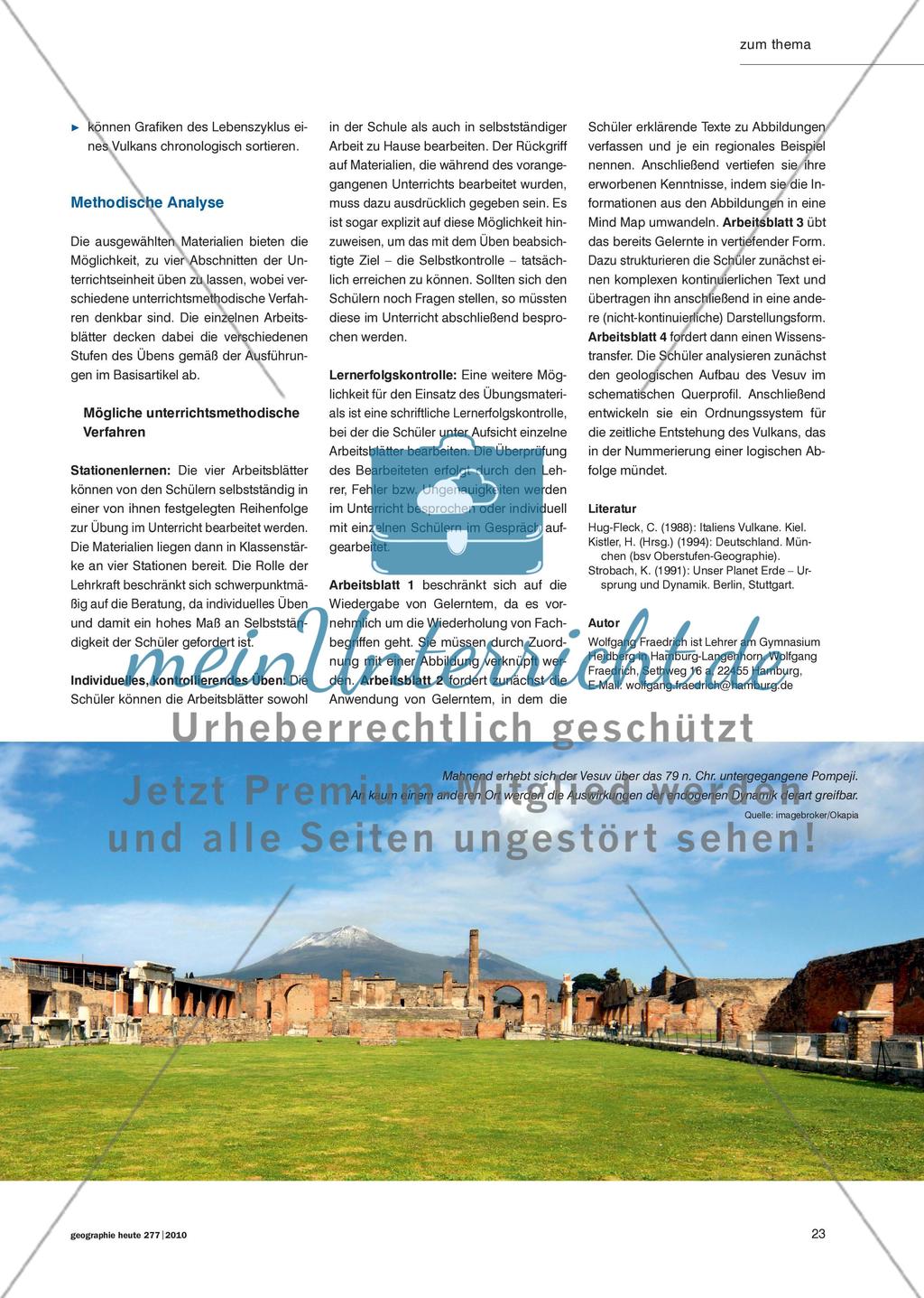 Vulkane – Ausdruck endogener Kräfte und Prozesse - Durch gestufte Übungen Wissen fertigen Preview 2