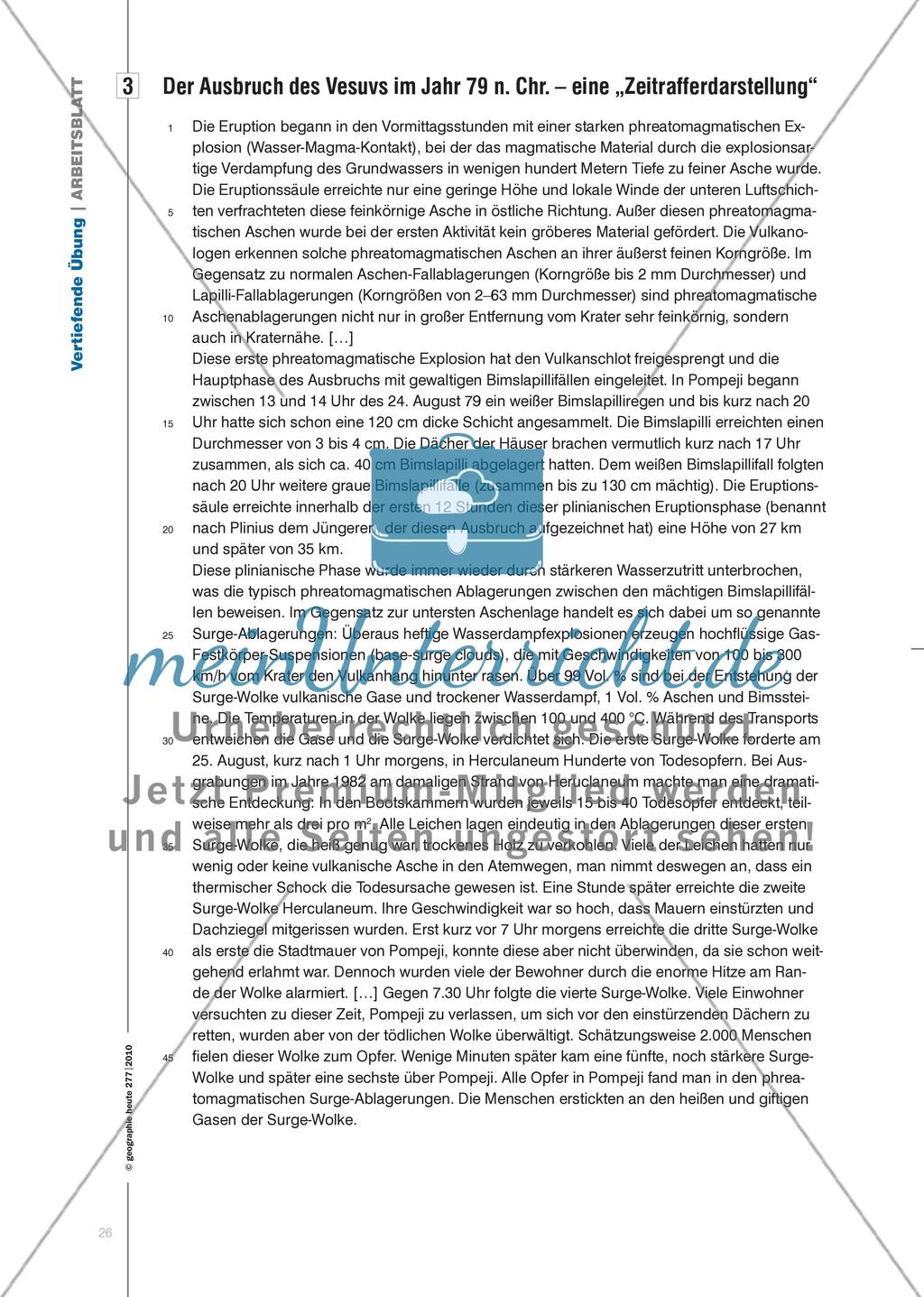 Vulkane – Ausdruck endogener Kräfte und Prozesse - Durch gestufte Übungen Wissen fertigen Preview 5