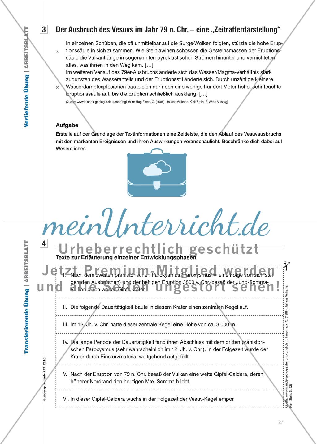 Vulkane – Ausdruck endogener Kräfte und Prozesse - Durch gestufte Übungen Wissen fertigen Preview 6