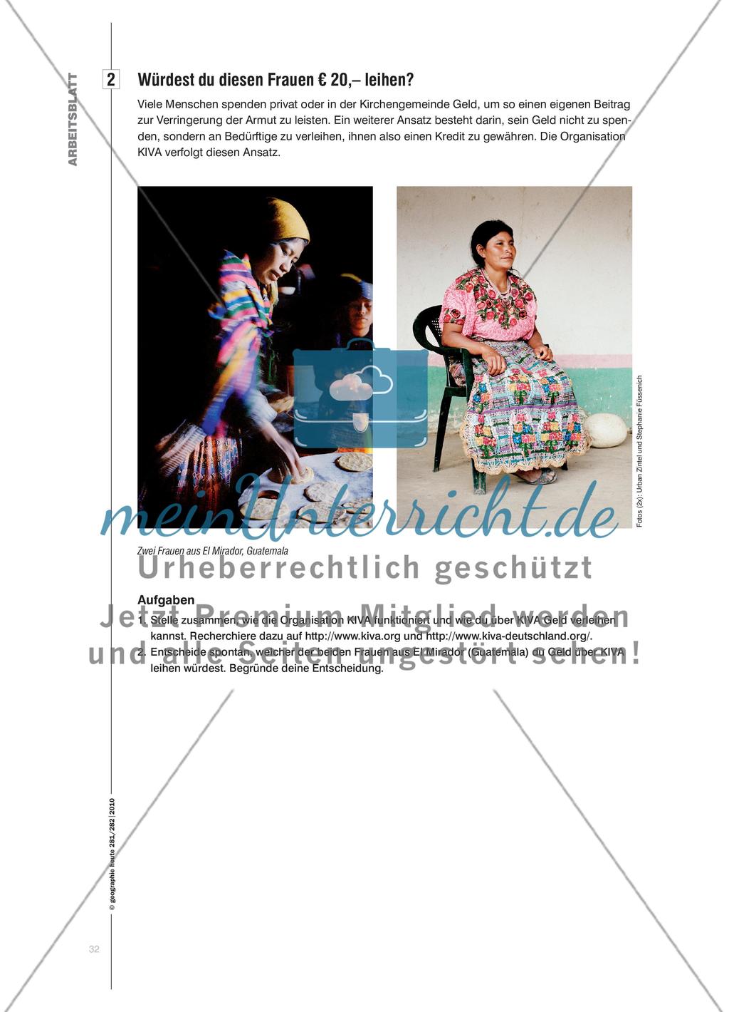 Würden Sie dieser Frau € 20,– leihen? - Armutsbekämpfung per Mausklick: über die Vergabe eines Mikrokredits entscheiden Preview 7