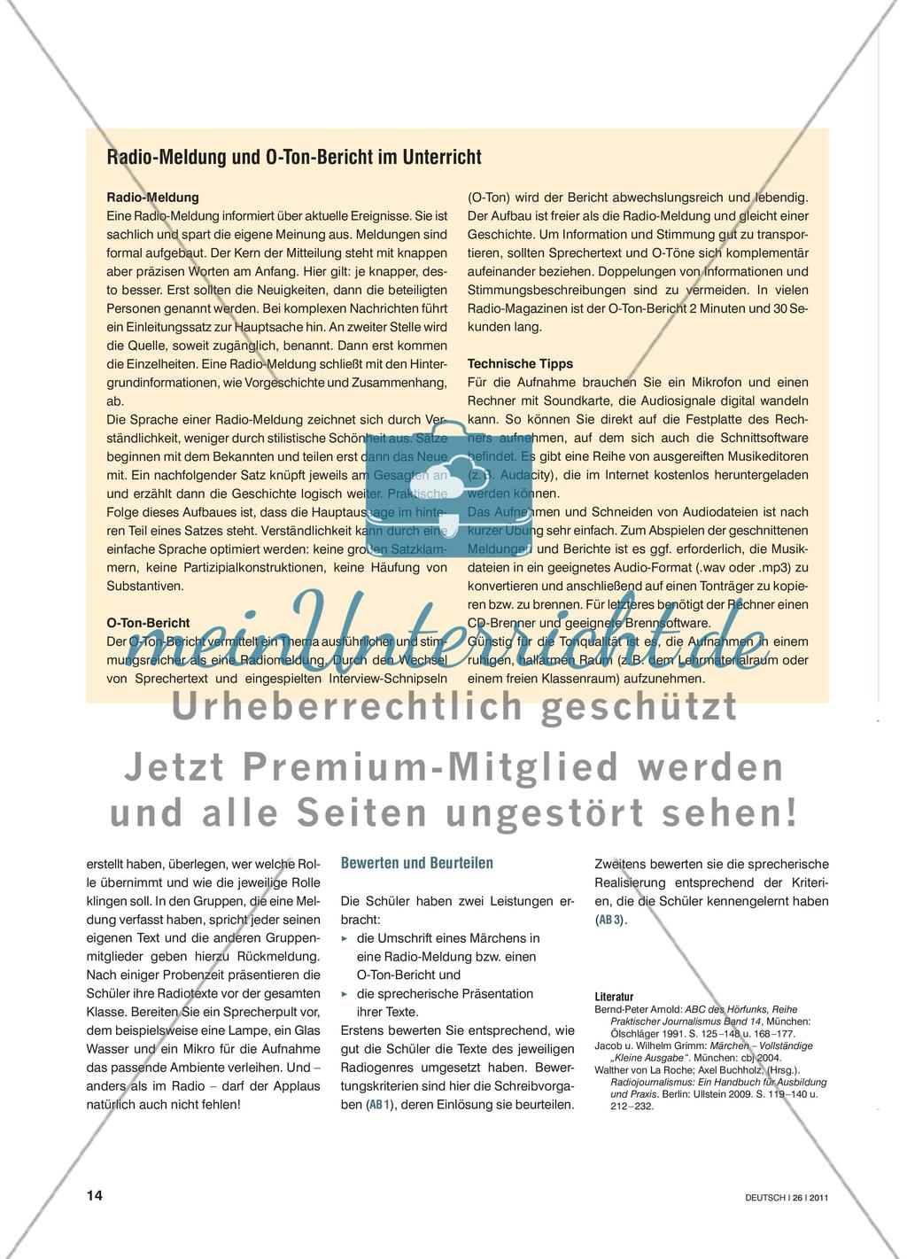 Schneeweißchen im Radio - Texte für das Radio schreiben und sprechen Preview 3