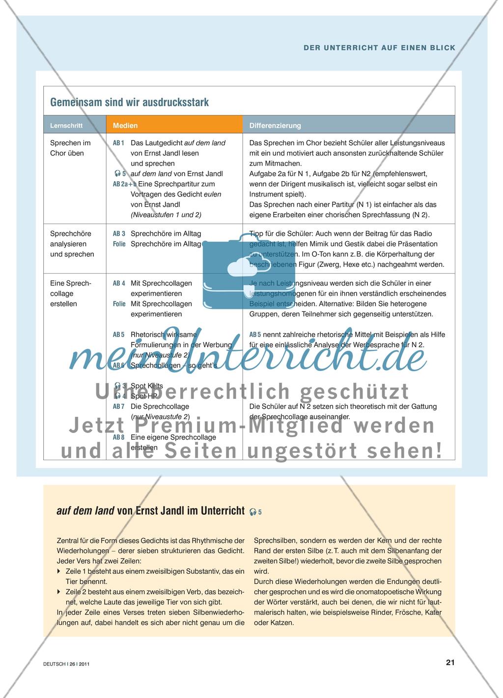 Gemeinsam sind wir ausdrucksstark - Formen gemeinschaftlichen Sprechens Preview 4