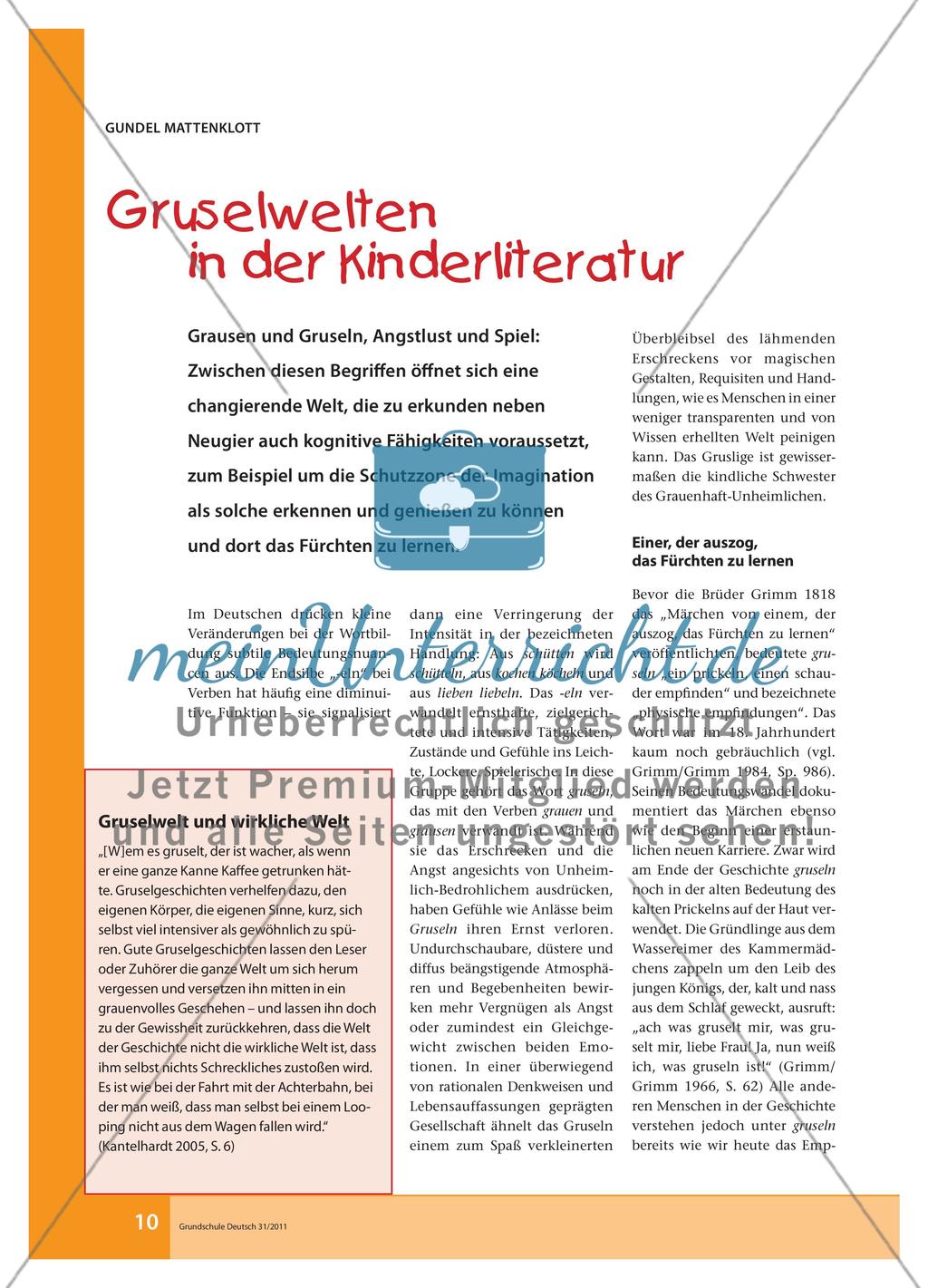 Gruselwelten in der Kinderliteratur Preview 1