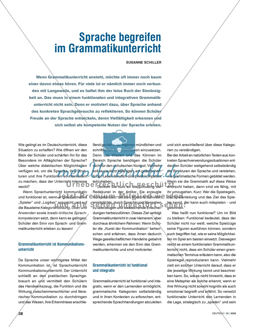 Sprache begreifen zum Thema