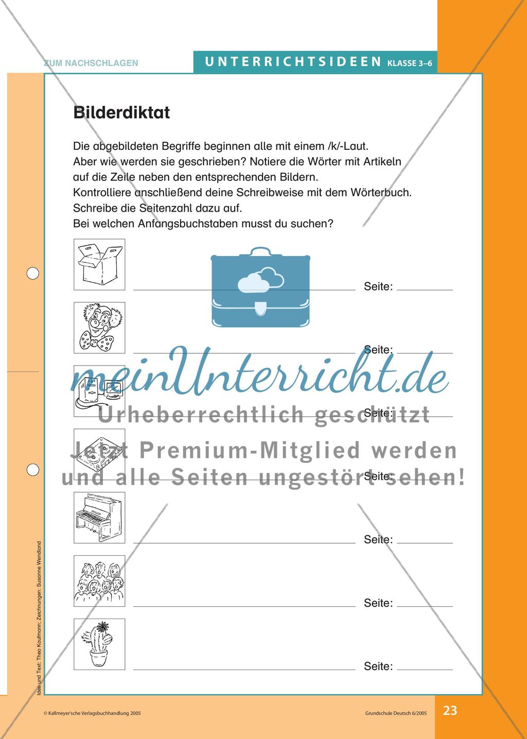 Übungen zum Nachschlagen im Wörterbuch Preview 2