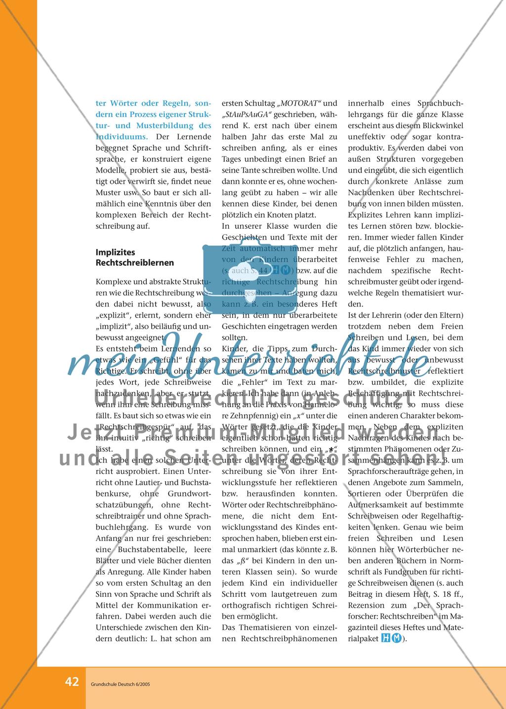 Implizites Rechtschreiblernen Preview 3