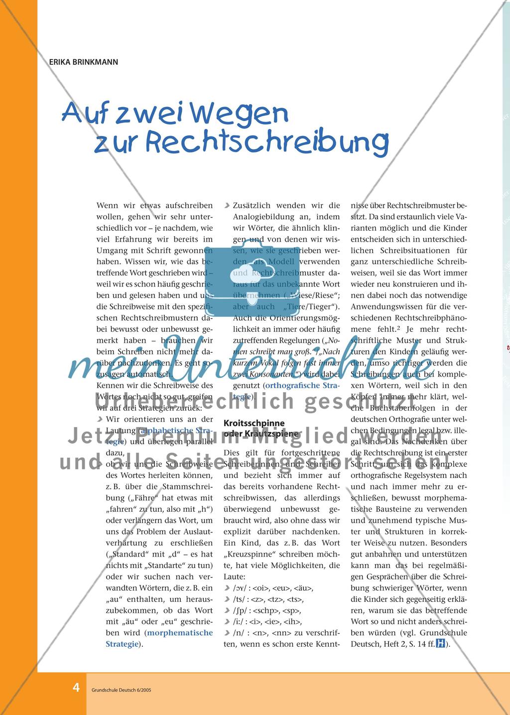 Das zwei-Wege-Modell der Rechtschreibung Preview 1