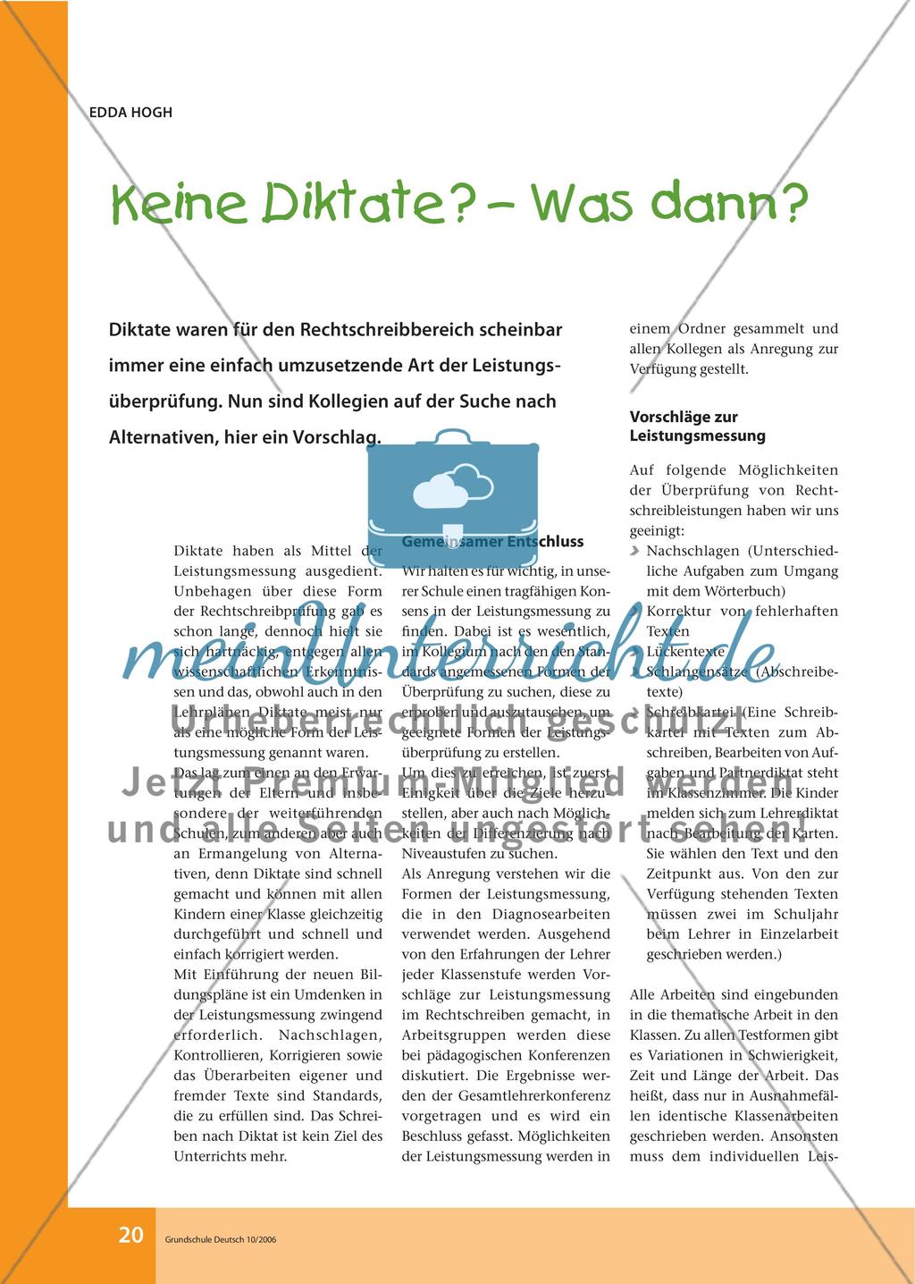 Keine Diktate? – Was dann? Preview 1