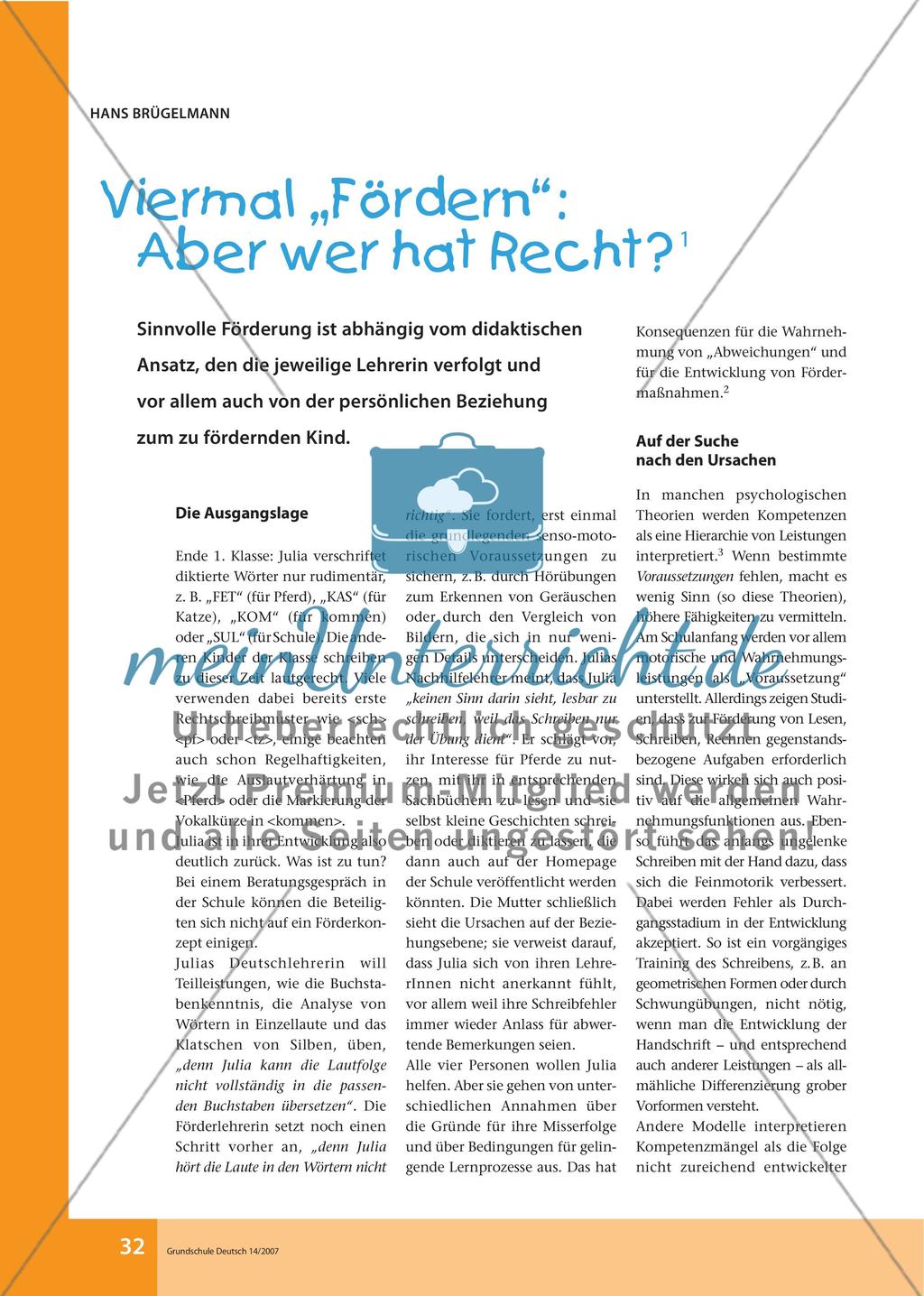 Viermal „Fördern“: Aber wer hat Recht? Preview 1