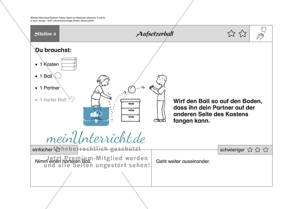 Grundlegende Elemente des Hand- und Basketball an acht Stationen trainieren Preview 4