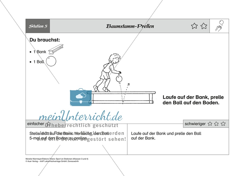 Grundlegende Elemente des Hand- und Basketball an acht Stationen trainieren Preview 5