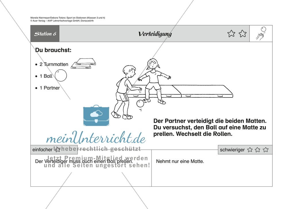 Grundlegende Elemente des Hand- und Basketball an acht Stationen trainieren Preview 6