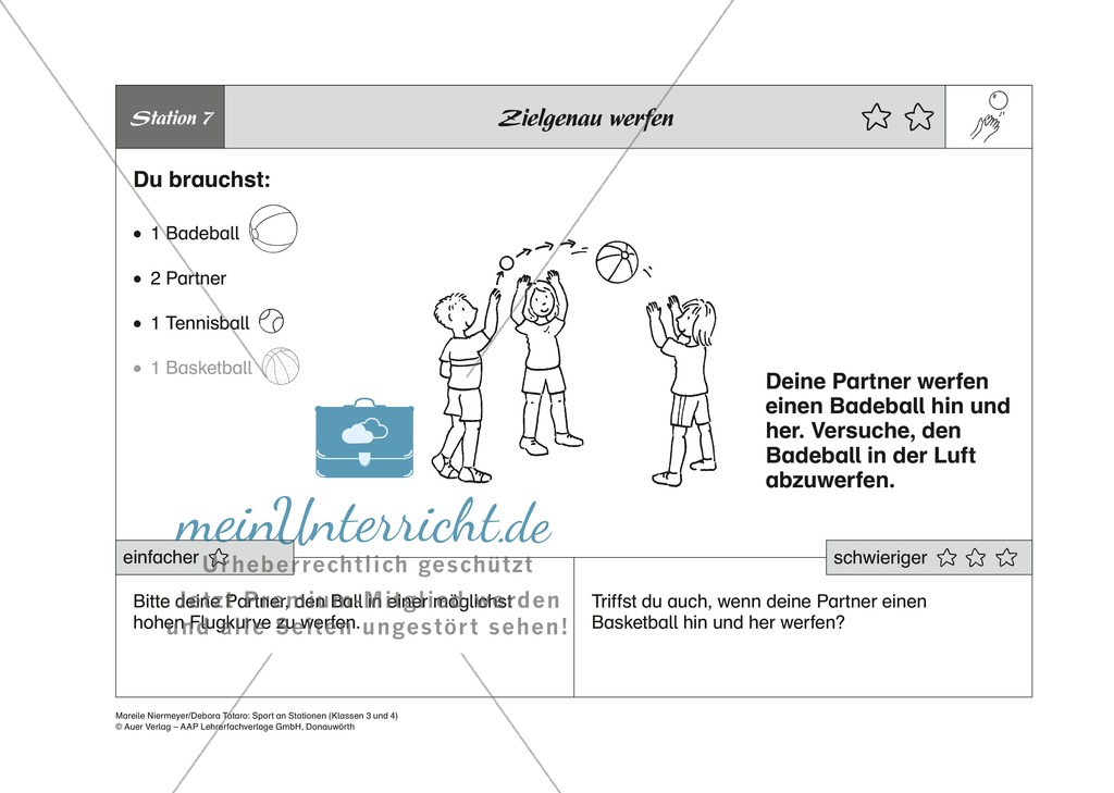 Grundlegende Elemente des Hand- und Basketball an acht Stationen trainieren Preview 7