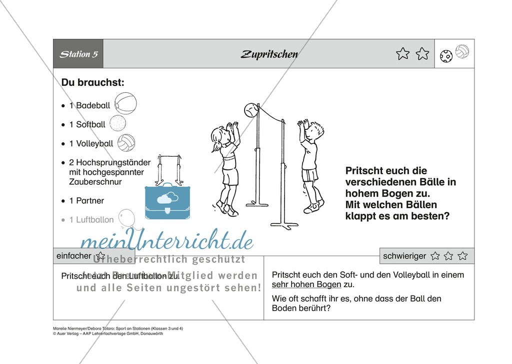 Fußball/Volleyball: Stationenlernen zu den Grundspielarten Preview 5
