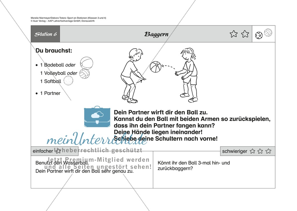 Fußball/Volleyball: Stationenlernen zu den Grundspielarten Preview 6