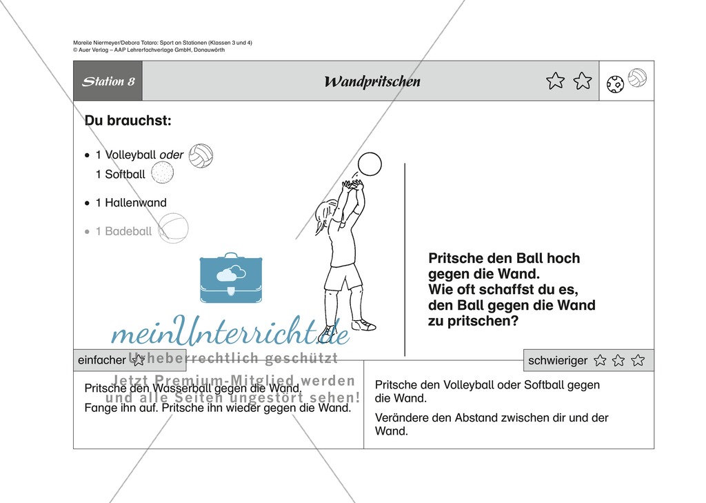 Fußball/Volleyball: Stationenlernen zu den Grundspielarten Preview 8