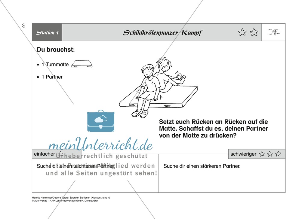 Kampfsport: Stationenlernen zu Ringübungen, Fechtübungen und Schlagübungen Preview 1