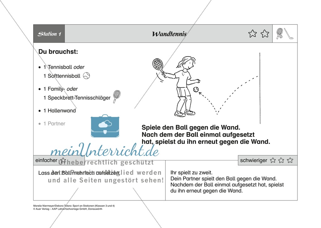 Rückschlagspiele: Stationenlernen zu den Grundspielarten beim Hockey und Tennis Preview 1