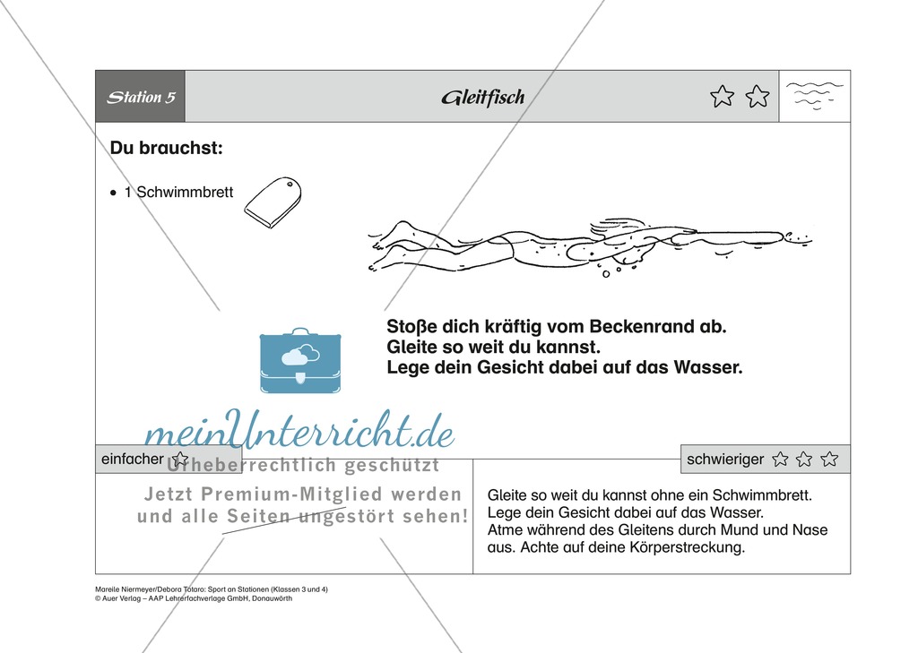 Wassersport: Stationenlernen zum Springen, Tauchen und Schwimmen Preview 5