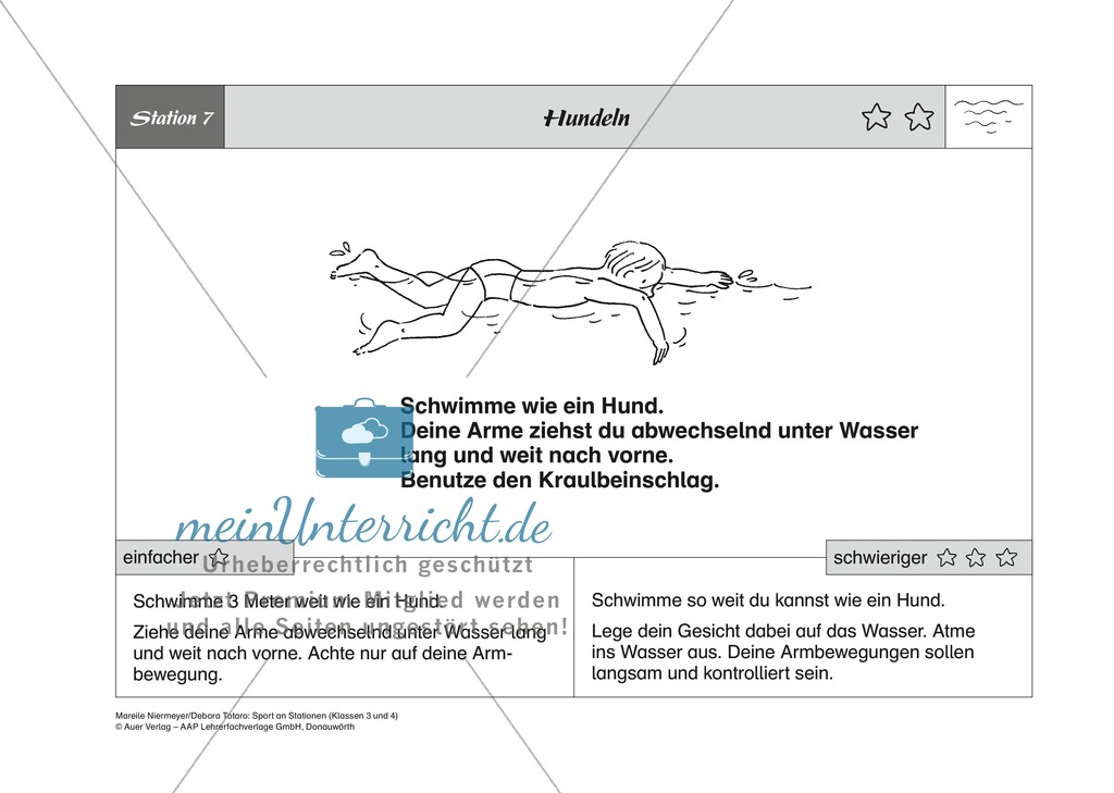 Wassersport: Stationenlernen zum Springen, Tauchen und Schwimmen Preview 7