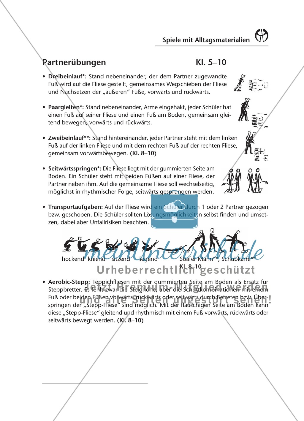 Spiele mit Alltagsgegenständen - Partnerübungen Preview 4