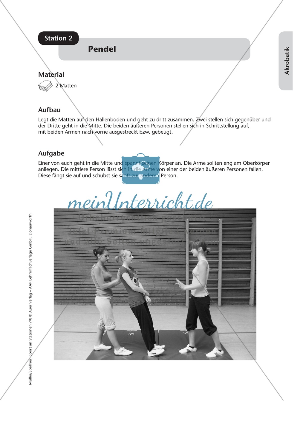 Stationenlernen zur Akrobatik zu den Kernthemen des Lehrplans Preview 2