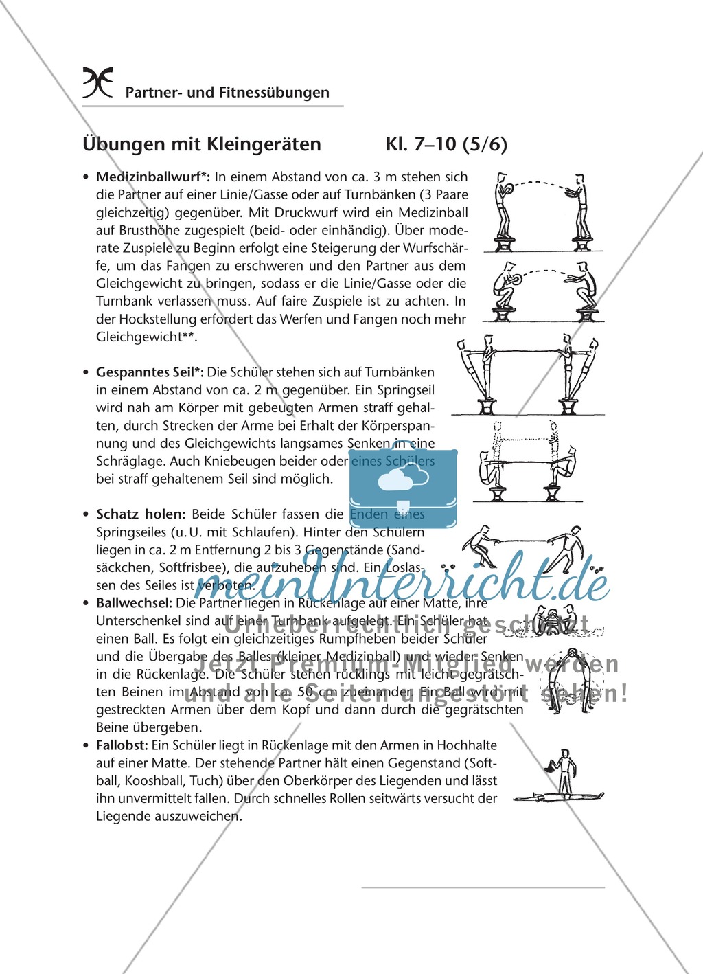 Sammlung von Partner- und Gruppenübungen zur Förderung von Kraft, Ausdauer und Gleichgewicht Preview 10