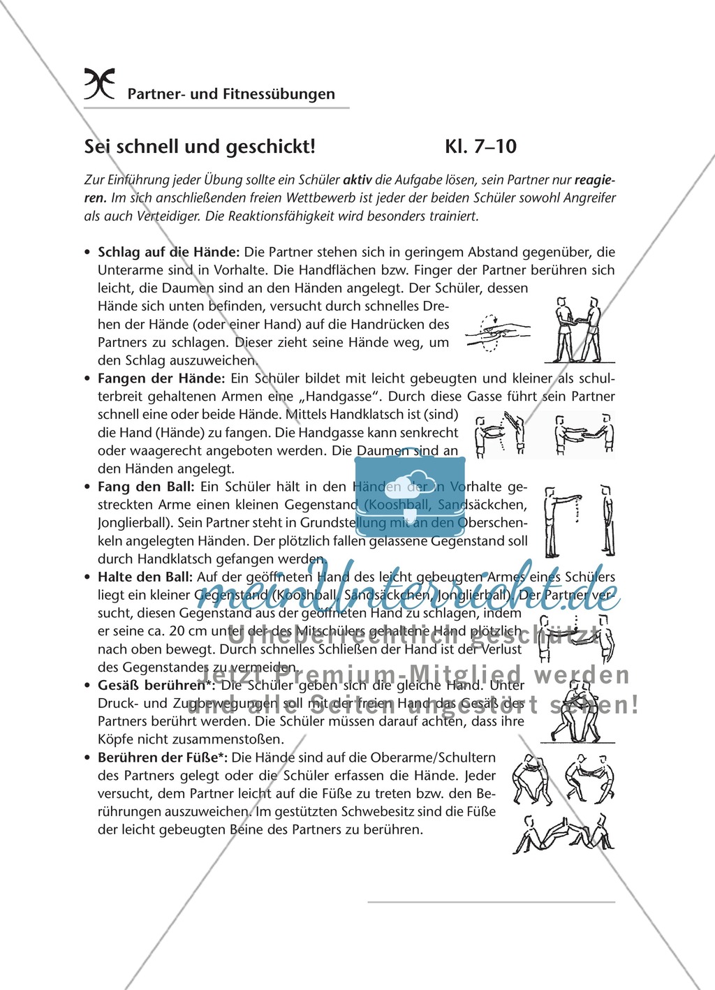 Partnerübungen zur Förderung der Geschicklichkeit und des Gleichgewichts Preview 1