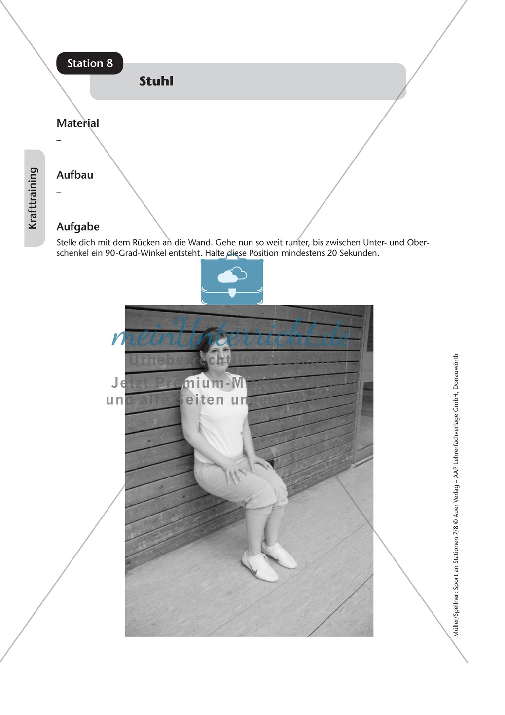 Stationenlernen mit Kraftübungen aus dem Lehrplan Preview 8