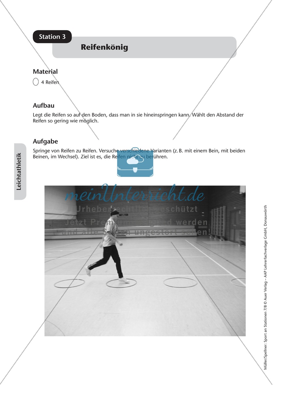 Stationentraining zur Leichtathletik - Springen, Laufen, Werfen Preview 3