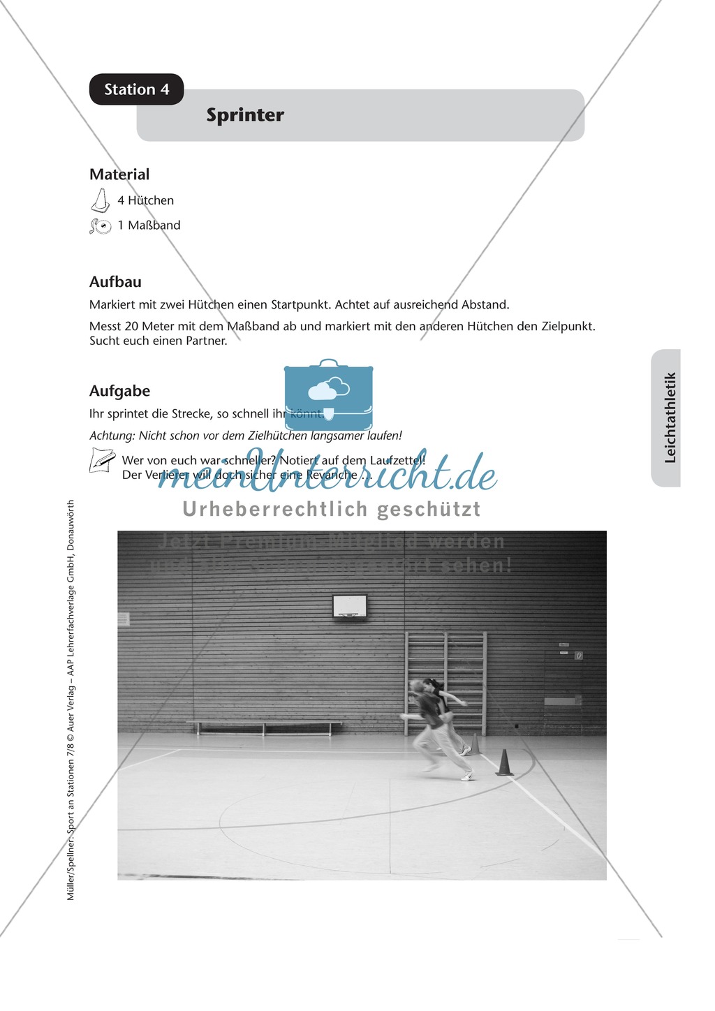 Stationentraining zur Leichtathletik - Springen, Laufen, Werfen Preview 4